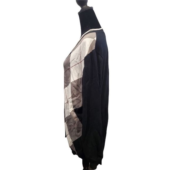 Ellos V-Neck Argyle Sweater - Picture 5 of 8